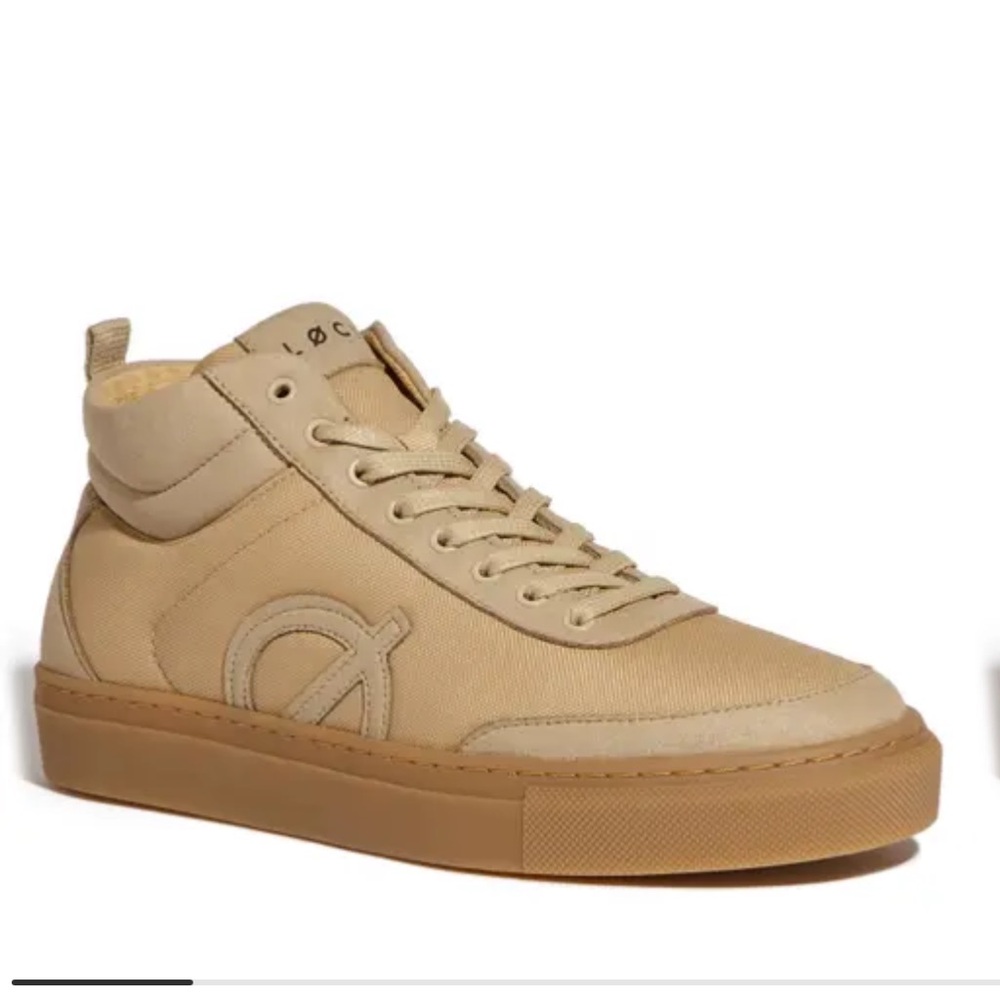 Loci Vegan Beige High-Top Sneakers